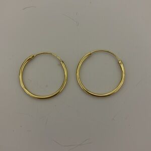 14-K Gold Plated Hoop Earrings